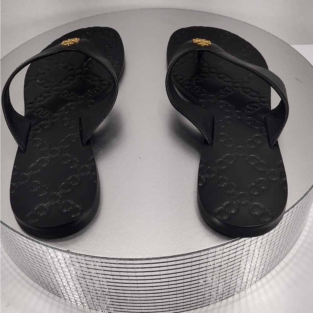 Tory Burch women’s Black Flip Flops with size 5 brand new w/out box and tags - Picture 3 of 9